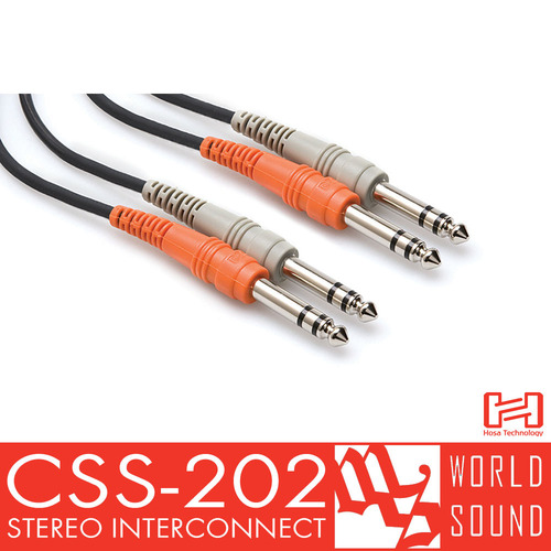 HOSA - CSS-202 Stereo Interconnect Cable 2m