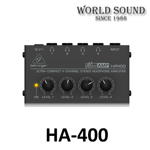 베링거 HA-400/HA400 울트라 컴팩트 4채널 스테레오 헤드폰용 앰프 (정품)